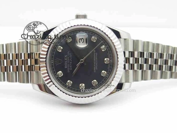 0129 Trendy DateJust II 41mm BP Maker Best Edition Black MOP Diamonds Dial On New Version Jubilee Bracelet A 3622